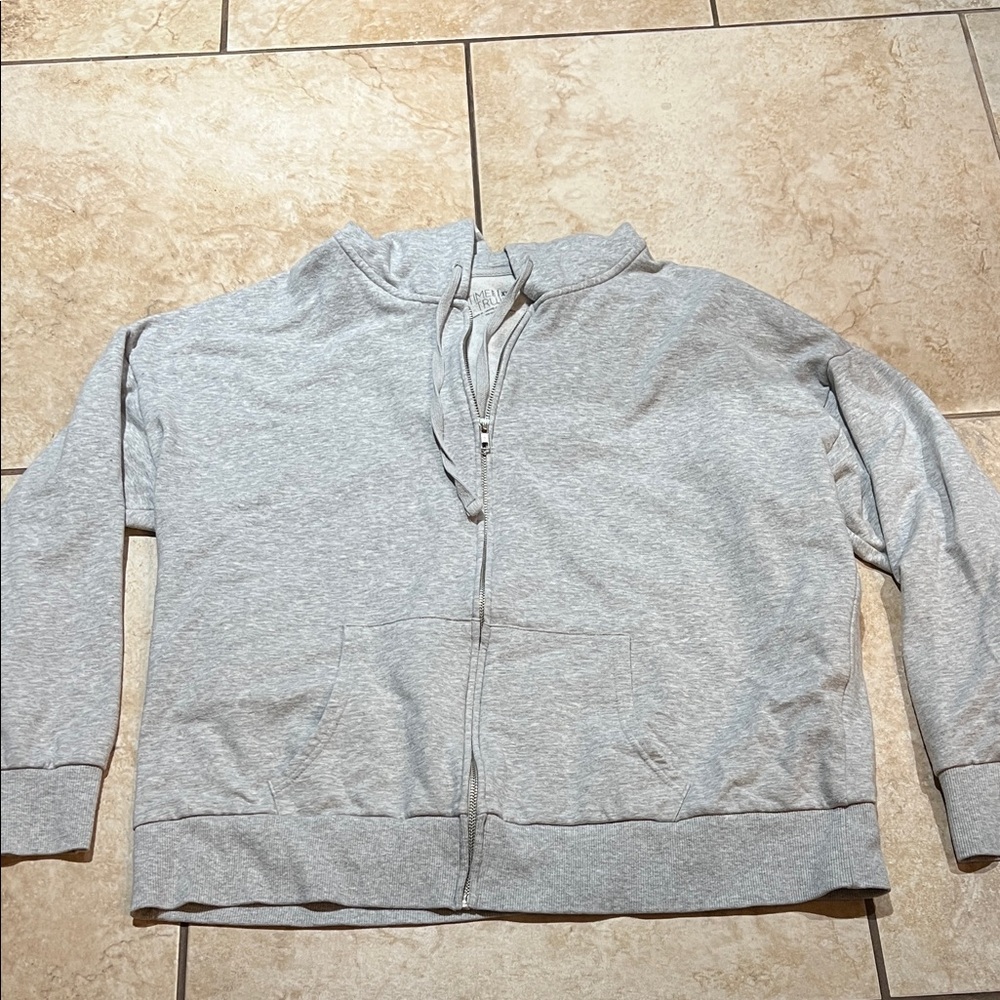 Gray Zip-Up Hoodie